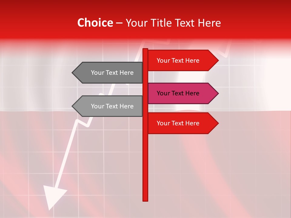 A Business Presentation With A Red And White Background PowerPoint Template