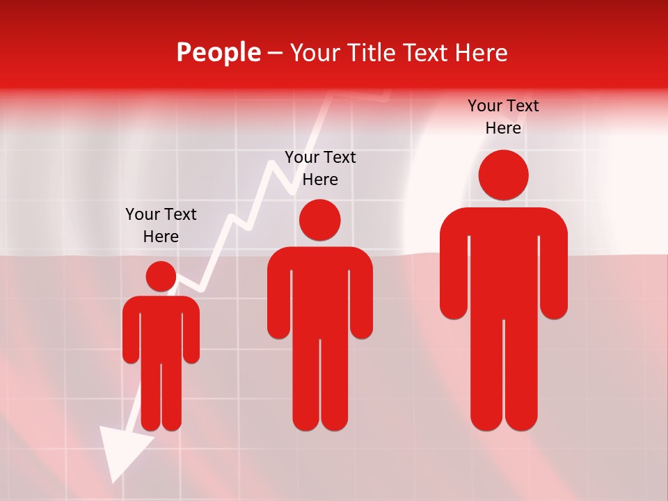 A Business Presentation With A Red And White Background PowerPoint Template
