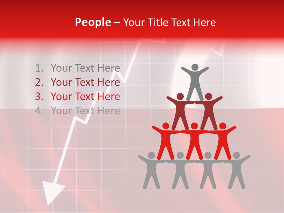 A Business Presentation With A Red And White Background PowerPoint Template