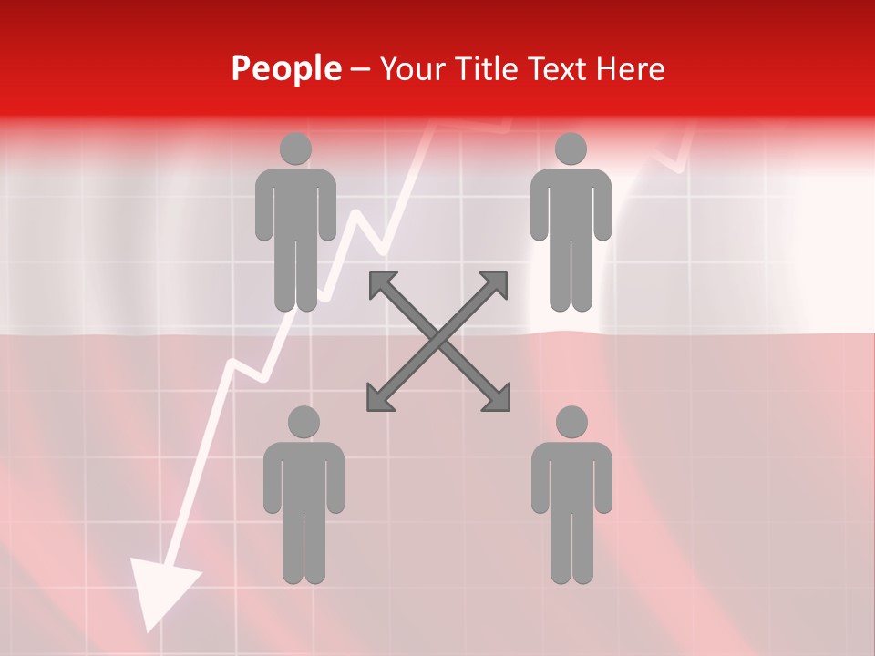 A Business Presentation With A Red And White Background PowerPoint Template