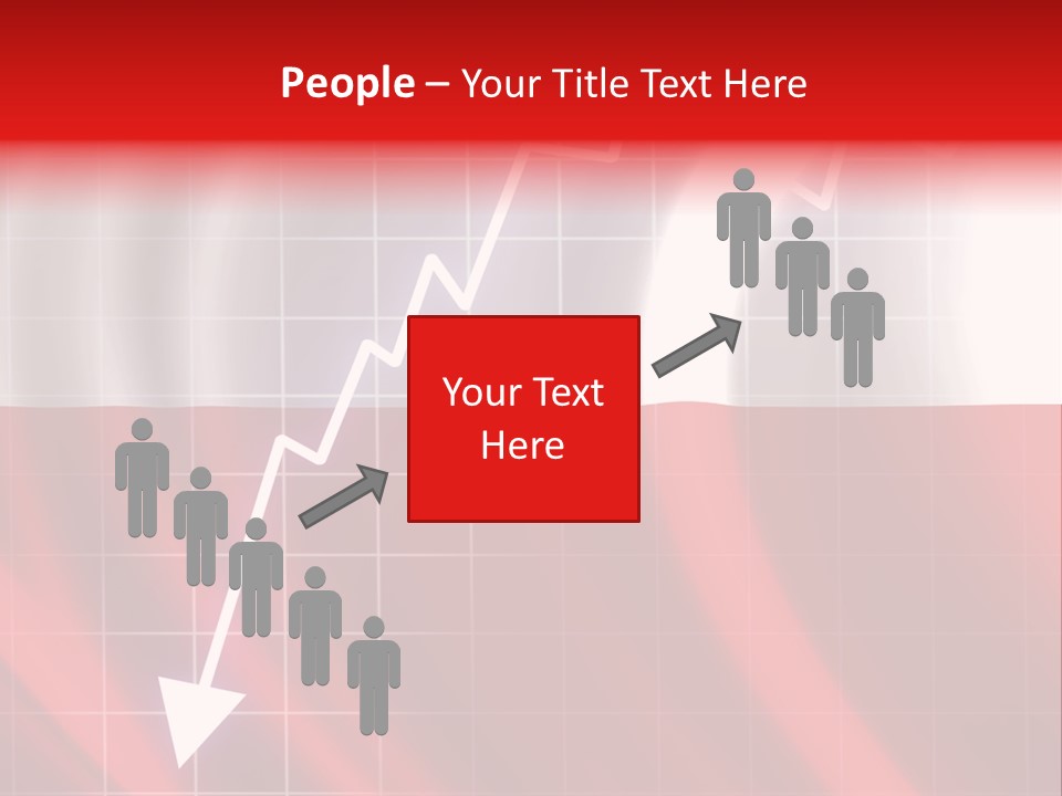A Business Presentation With A Red And White Background PowerPoint Template