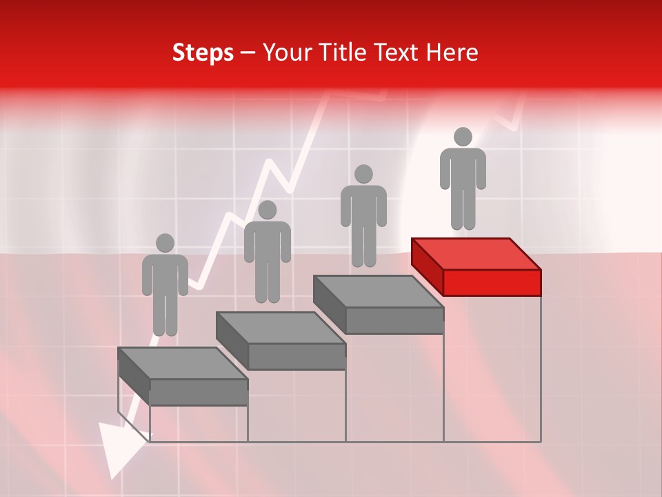 A Business Presentation With A Red And White Background PowerPoint Template