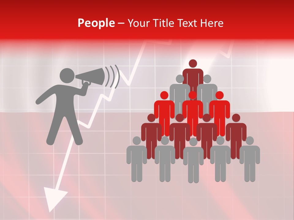 A Business Presentation With A Red And White Background PowerPoint Template