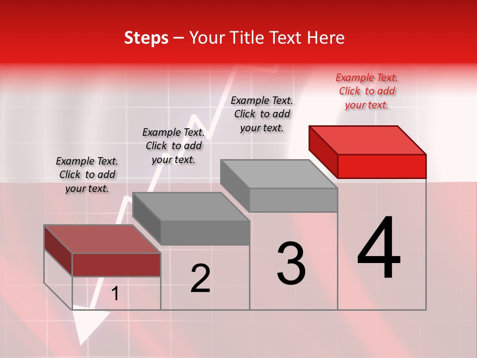 A Business Presentation With A Red And White Background PowerPoint Template