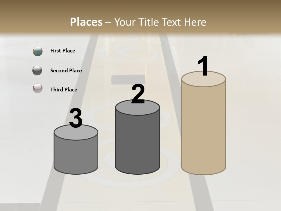 A White And Black Floor In A Store PowerPoint Template