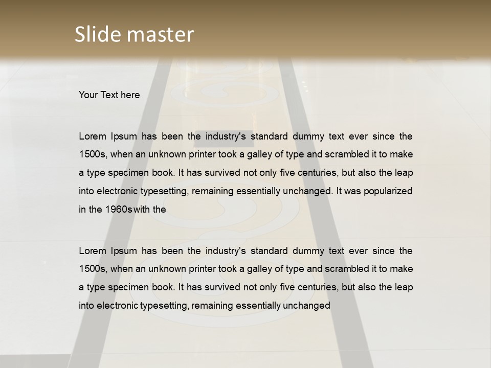 A White And Black Floor In A Store PowerPoint Template