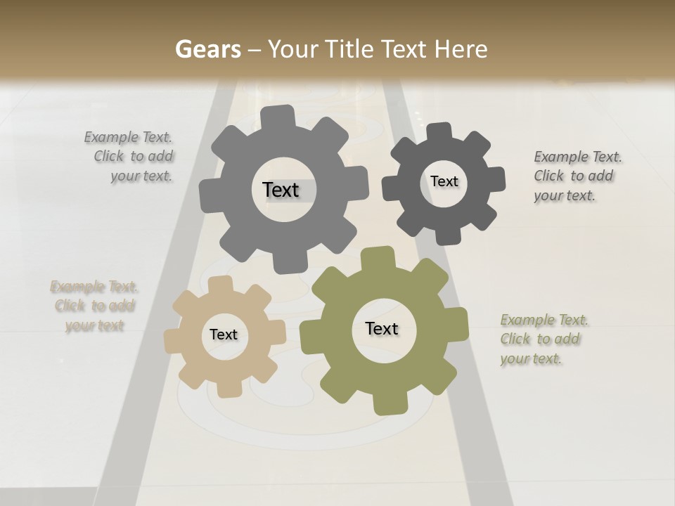 A White And Black Floor In A Store PowerPoint Template