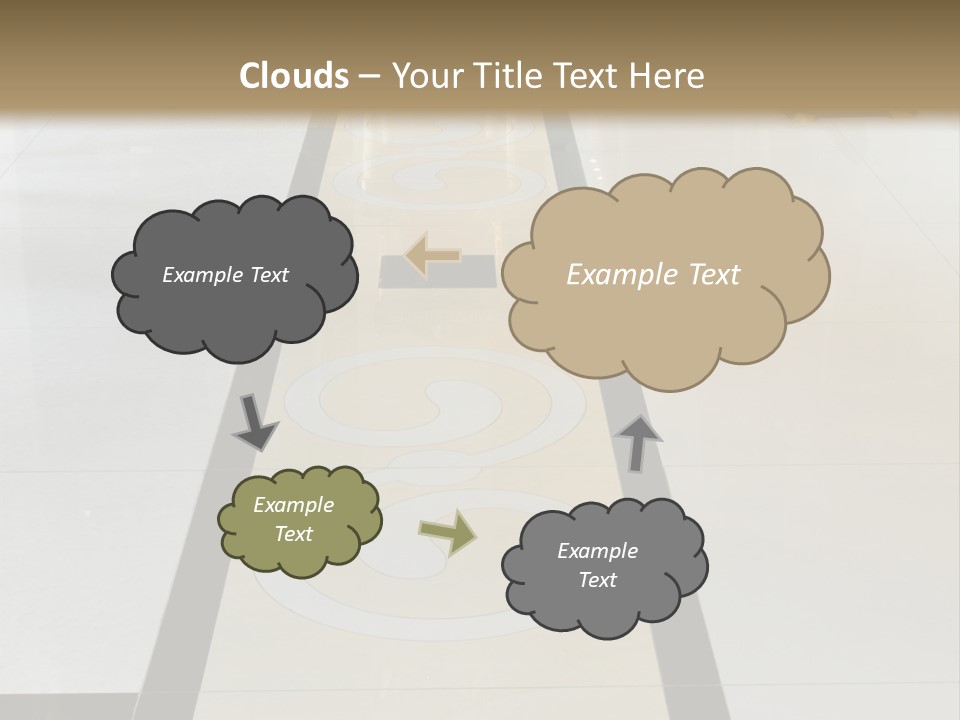 A White And Black Floor In A Store PowerPoint Template