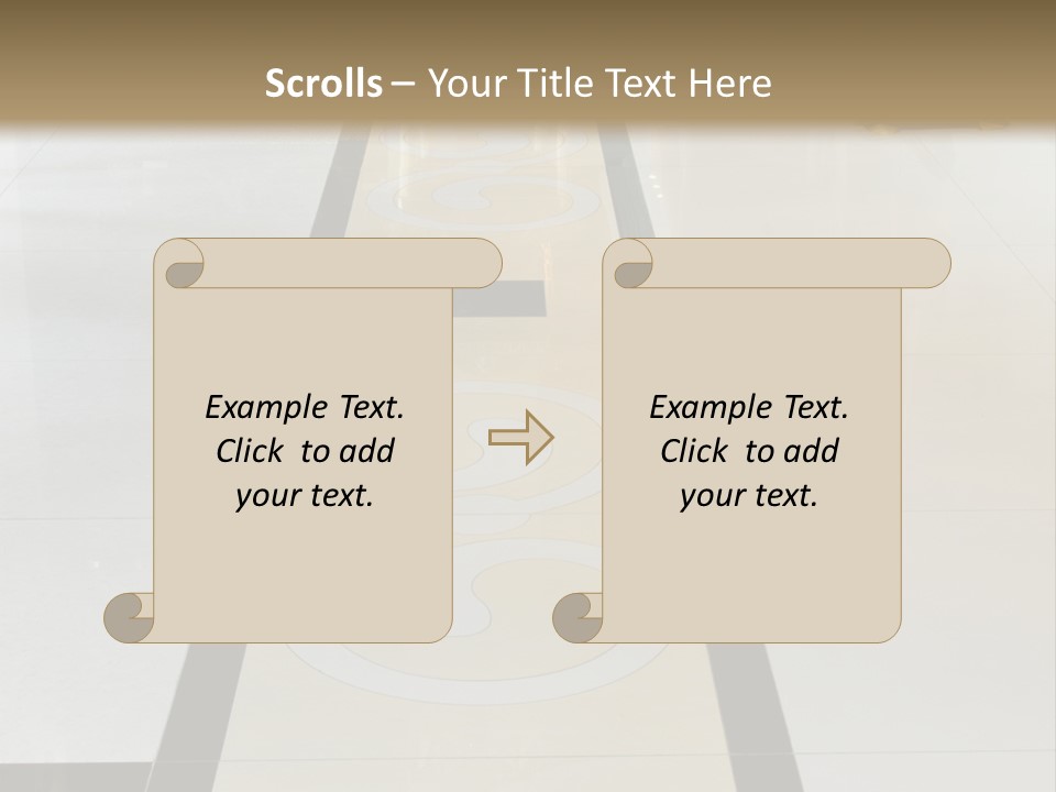 A White And Black Floor In A Store PowerPoint Template