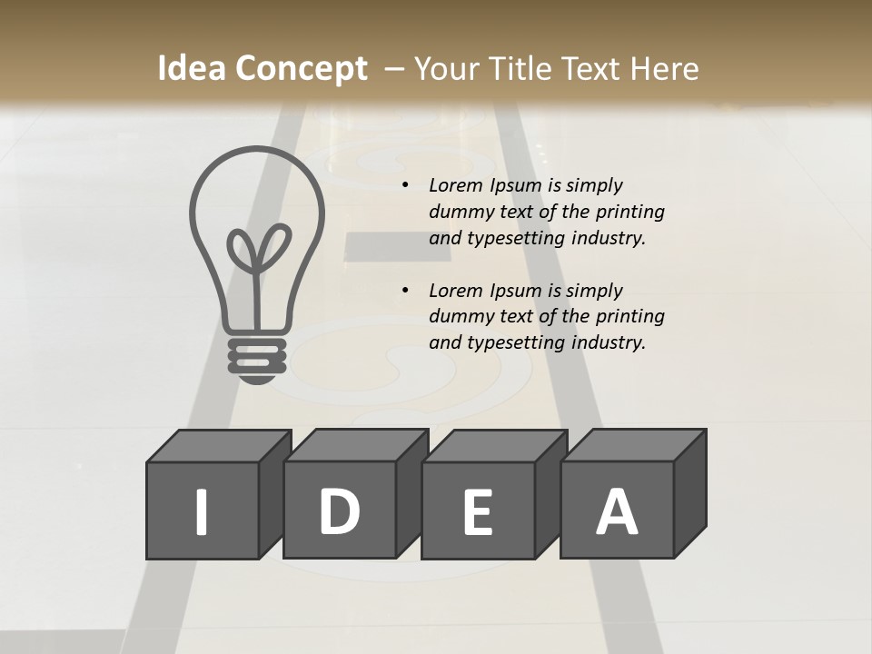 A White And Black Floor In A Store PowerPoint Template