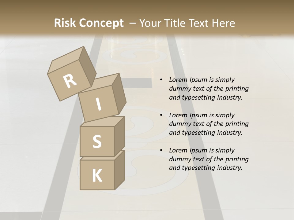 A White And Black Floor In A Store PowerPoint Template