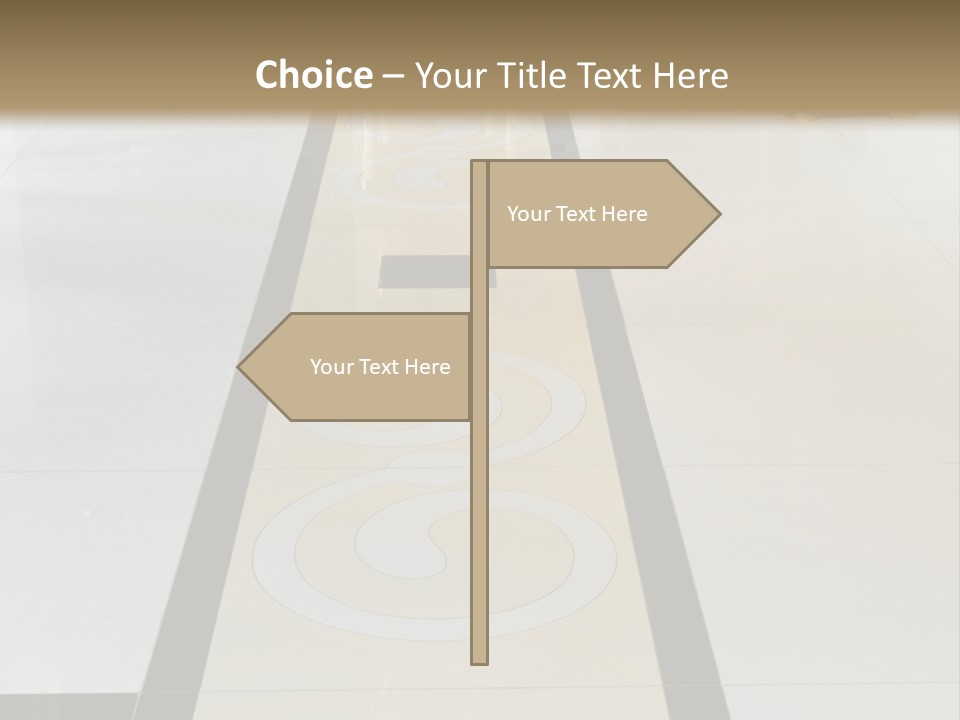 A White And Black Floor In A Store PowerPoint Template