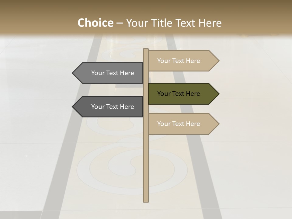 A White And Black Floor In A Store PowerPoint Template