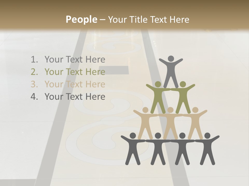 A White And Black Floor In A Store PowerPoint Template