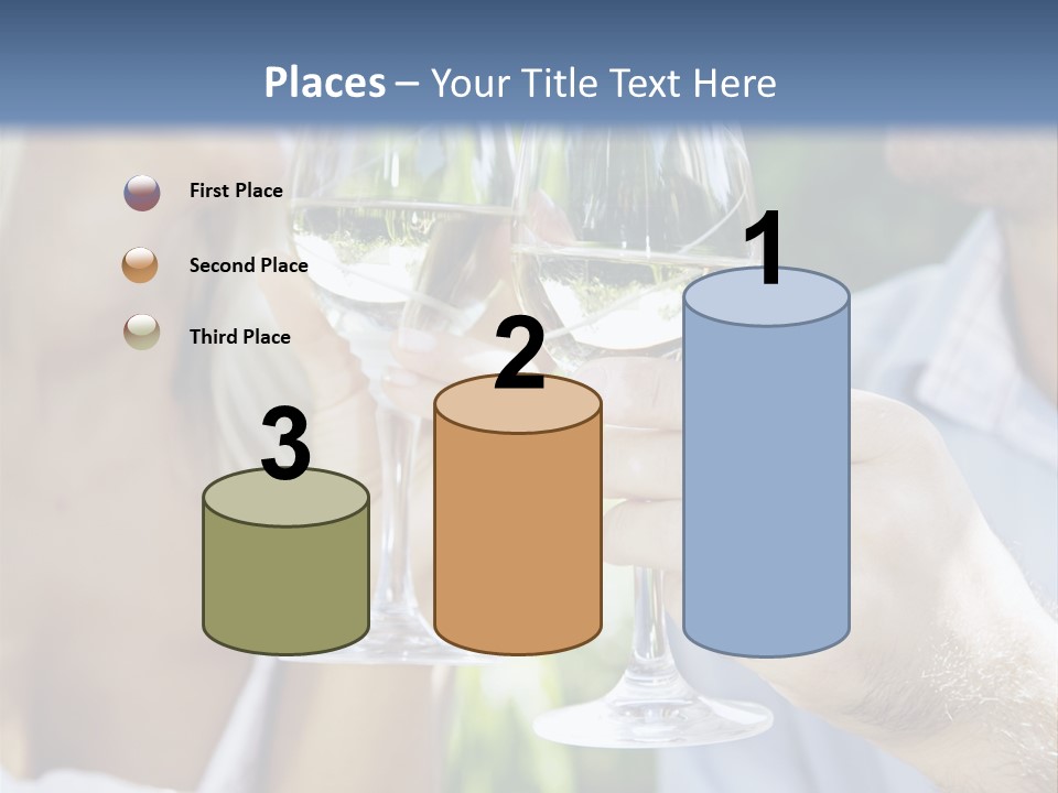 A Man And A Woman Holding Glasses Of Wine PowerPoint Template