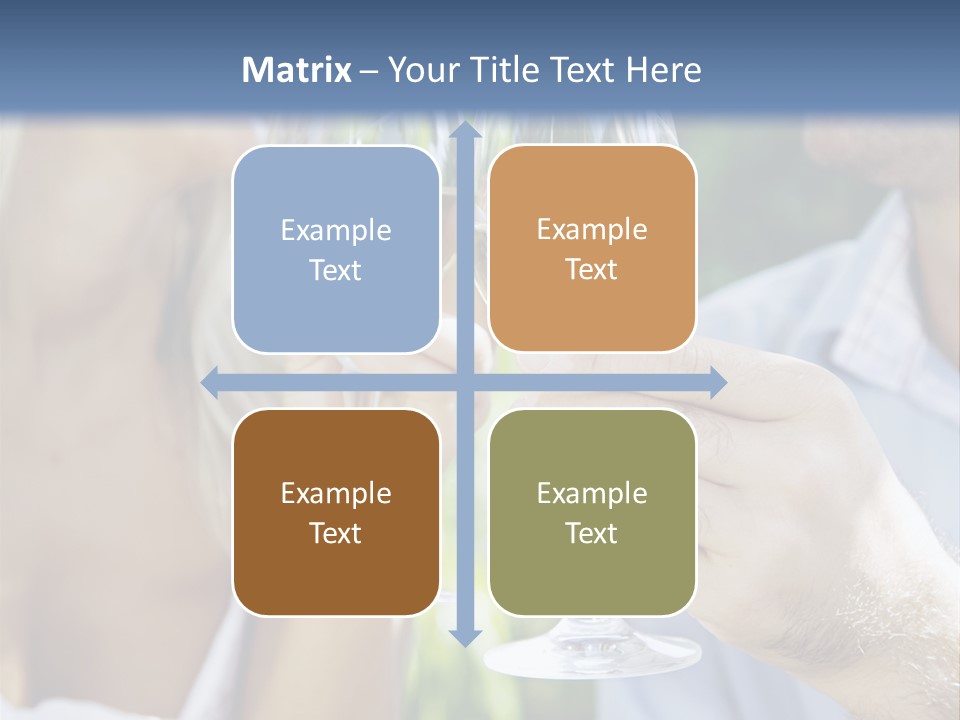 A Man And A Woman Holding Glasses Of Wine PowerPoint Template