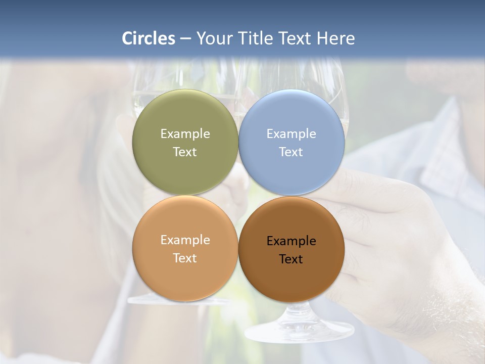 A Man And A Woman Holding Glasses Of Wine PowerPoint Template