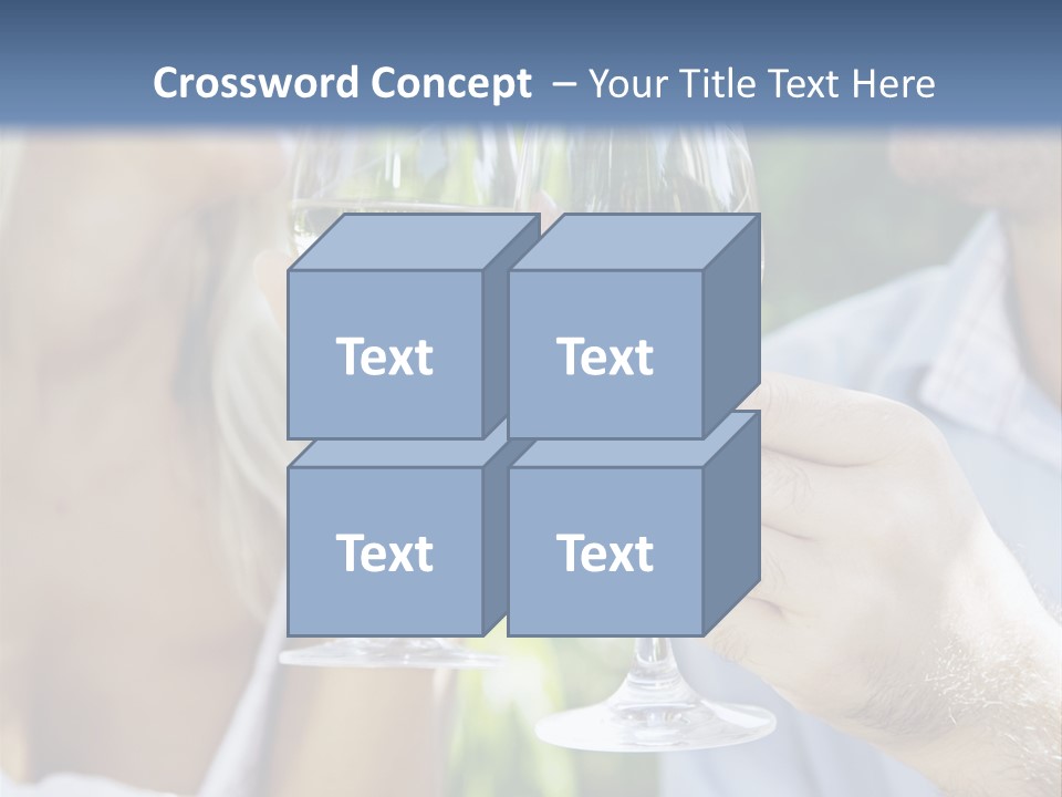 A Man And A Woman Holding Glasses Of Wine PowerPoint Template