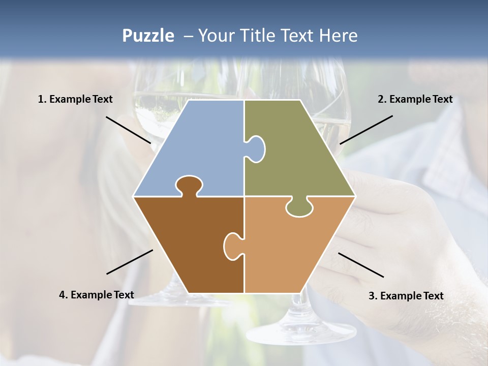 A Man And A Woman Holding Glasses Of Wine PowerPoint Template