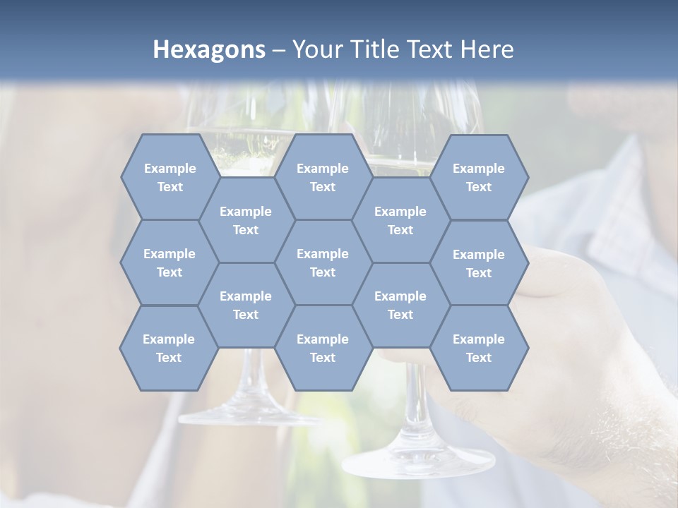 A Man And A Woman Holding Glasses Of Wine PowerPoint Template