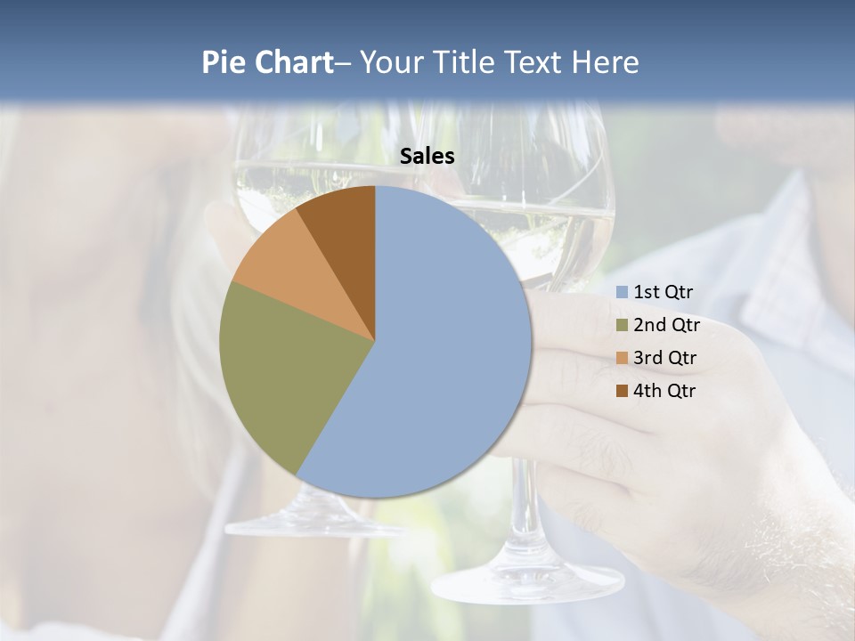 A Man And A Woman Holding Glasses Of Wine PowerPoint Template