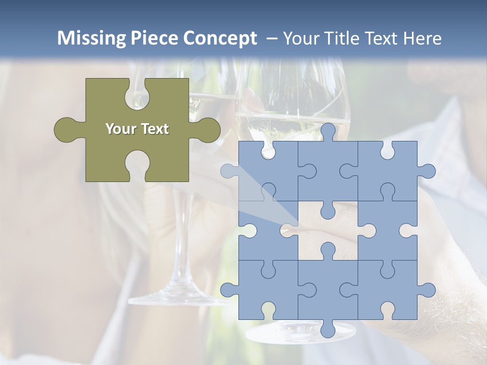 A Man And A Woman Holding Glasses Of Wine PowerPoint Template