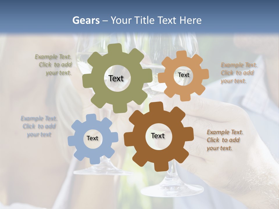 A Man And A Woman Holding Glasses Of Wine PowerPoint Template