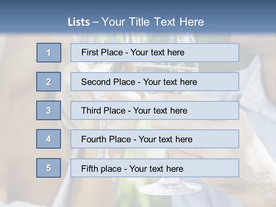 A Man And A Woman Holding Glasses Of Wine PowerPoint Template