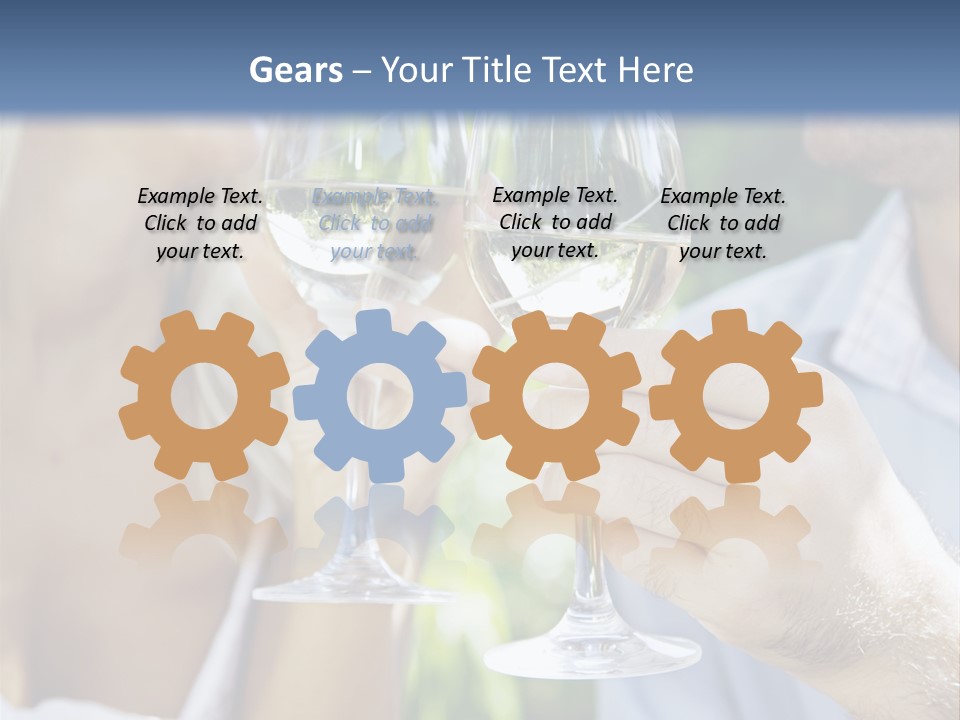 A Man And A Woman Holding Glasses Of Wine PowerPoint Template