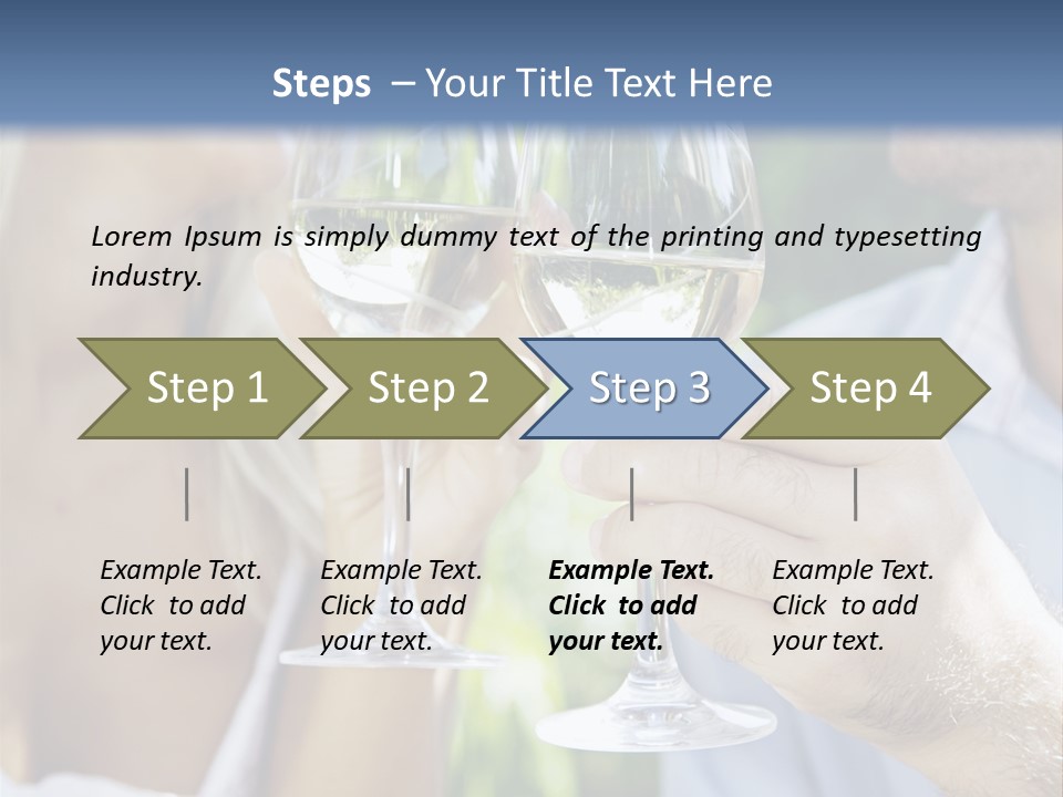 A Man And A Woman Holding Glasses Of Wine PowerPoint Template