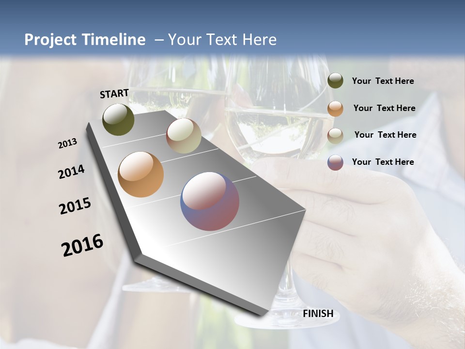 A Man And A Woman Holding Glasses Of Wine PowerPoint Template