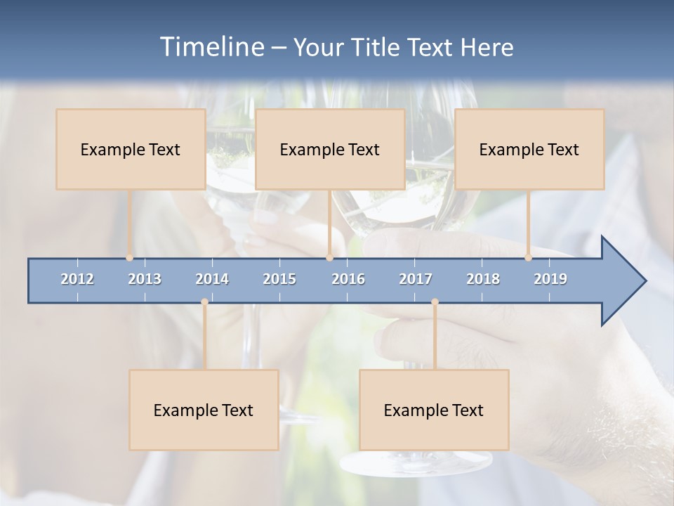 A Man And A Woman Holding Glasses Of Wine PowerPoint Template