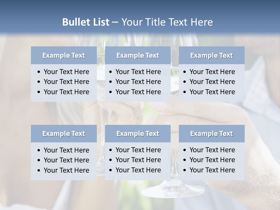 A Man And A Woman Holding Glasses Of Wine PowerPoint Template