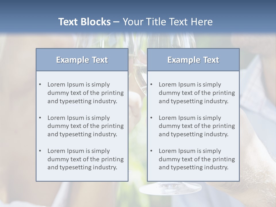 A Man And A Woman Holding Glasses Of Wine PowerPoint Template