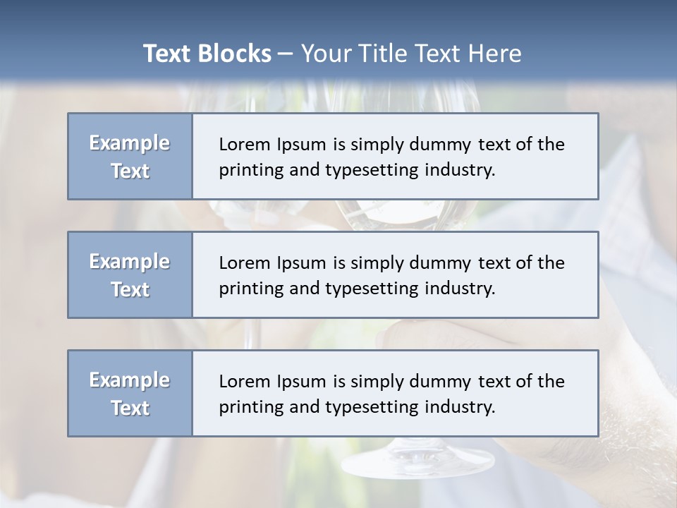 A Man And A Woman Holding Glasses Of Wine PowerPoint Template