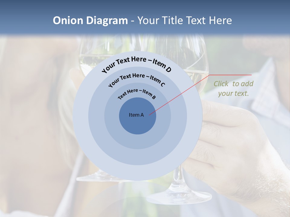 A Man And A Woman Holding Glasses Of Wine PowerPoint Template