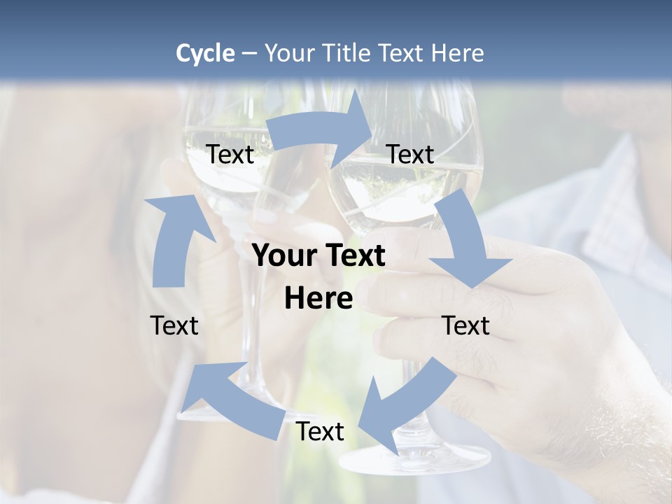 A Man And A Woman Holding Glasses Of Wine PowerPoint Template