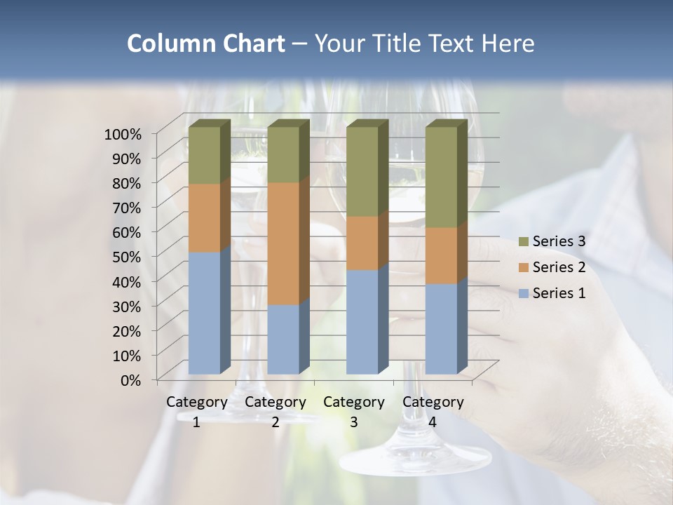 A Man And A Woman Holding Glasses Of Wine PowerPoint Template