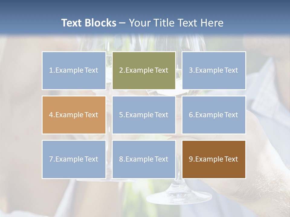 A Man And A Woman Holding Glasses Of Wine PowerPoint Template