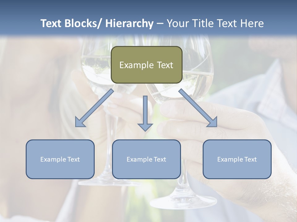 A Man And A Woman Holding Glasses Of Wine PowerPoint Template