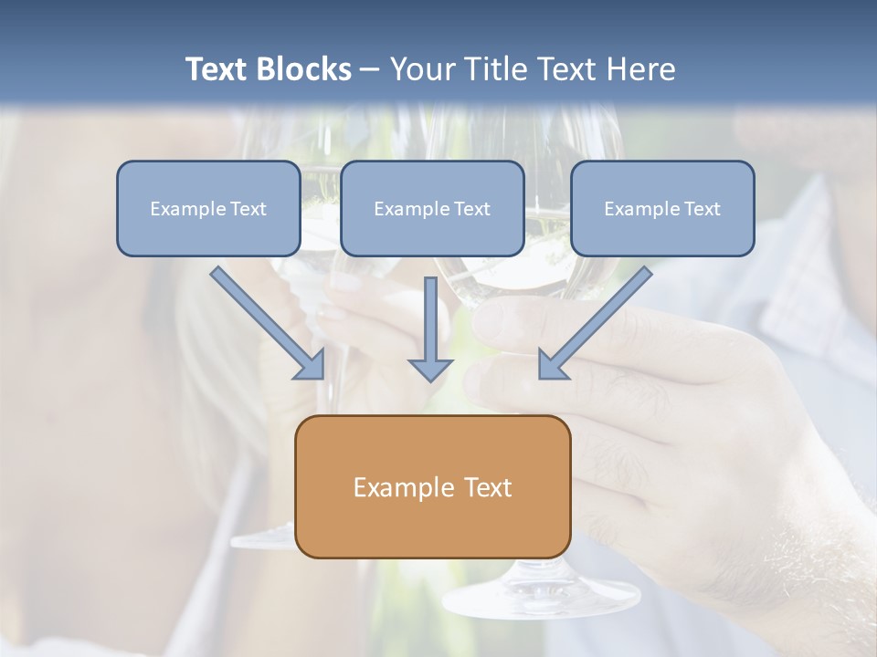 A Man And A Woman Holding Glasses Of Wine PowerPoint Template