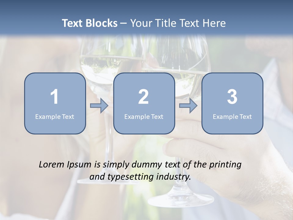 A Man And A Woman Holding Glasses Of Wine PowerPoint Template