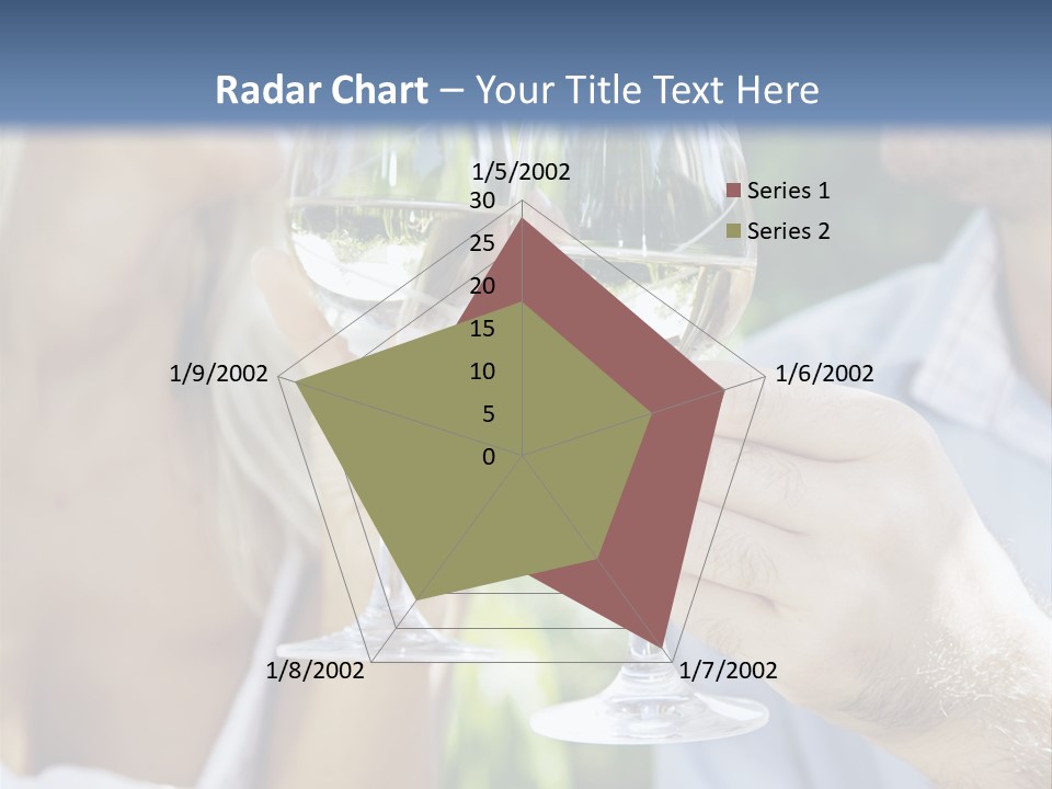 A Man And A Woman Holding Glasses Of Wine PowerPoint Template