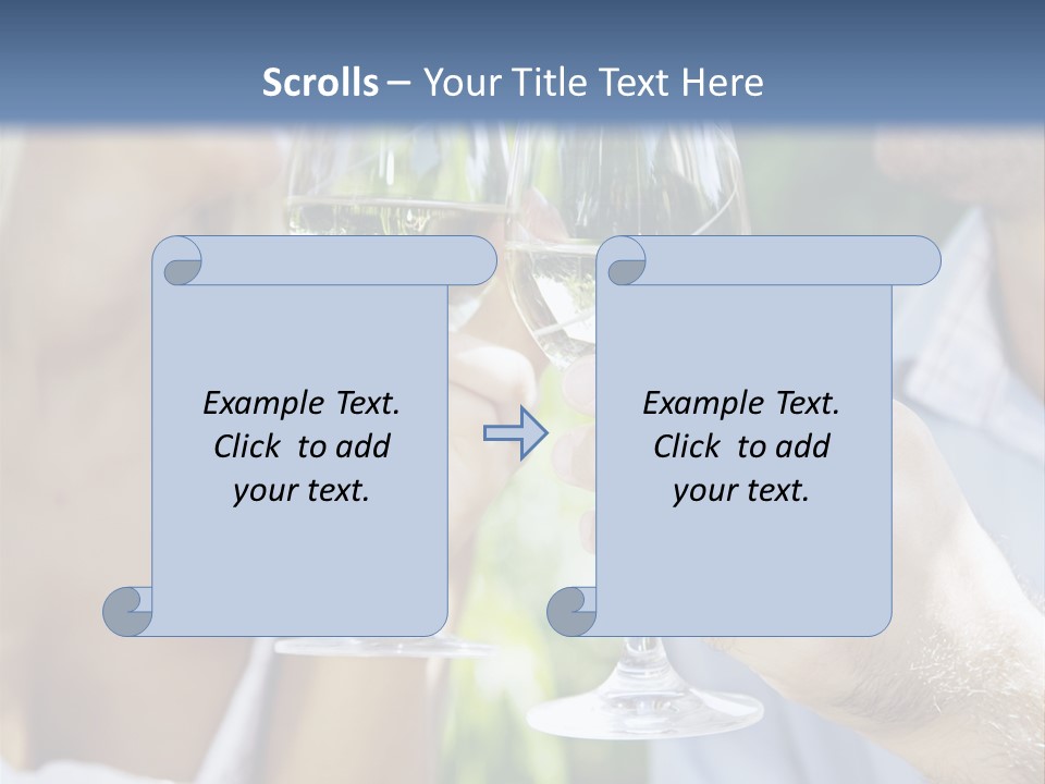 A Man And A Woman Holding Glasses Of Wine PowerPoint Template