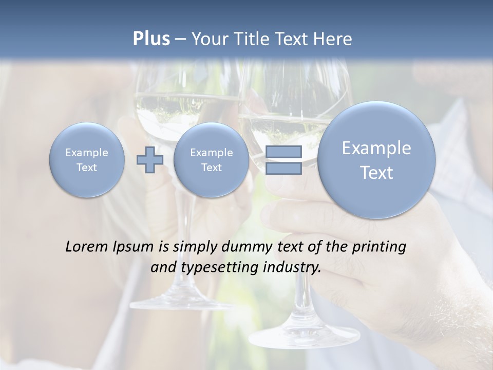 A Man And A Woman Holding Glasses Of Wine PowerPoint Template