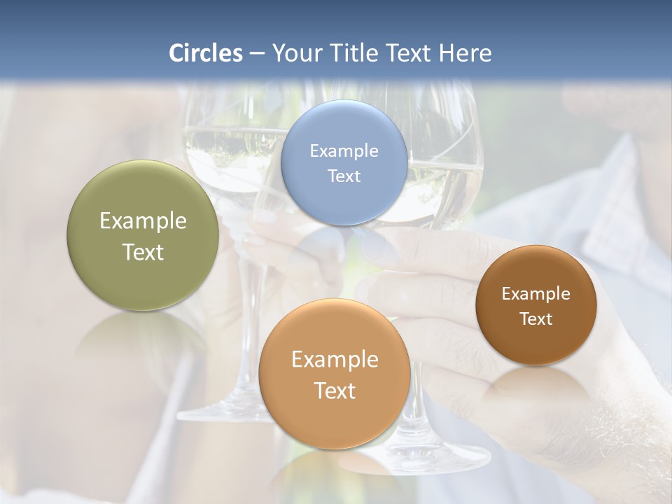 A Man And A Woman Holding Glasses Of Wine PowerPoint Template