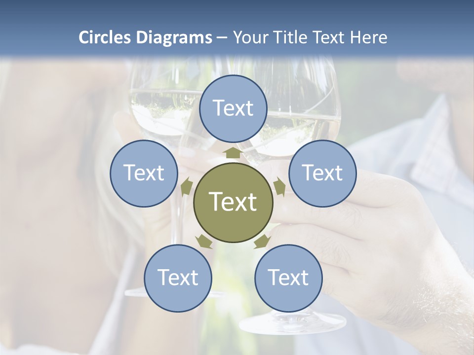 A Man And A Woman Holding Glasses Of Wine PowerPoint Template