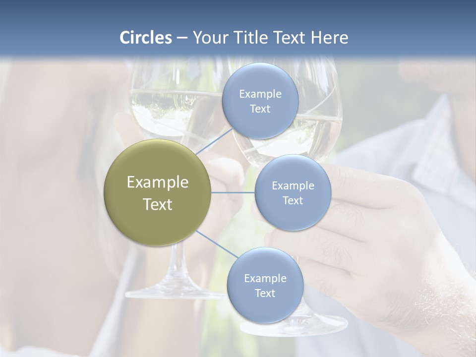 A Man And A Woman Holding Glasses Of Wine PowerPoint Template