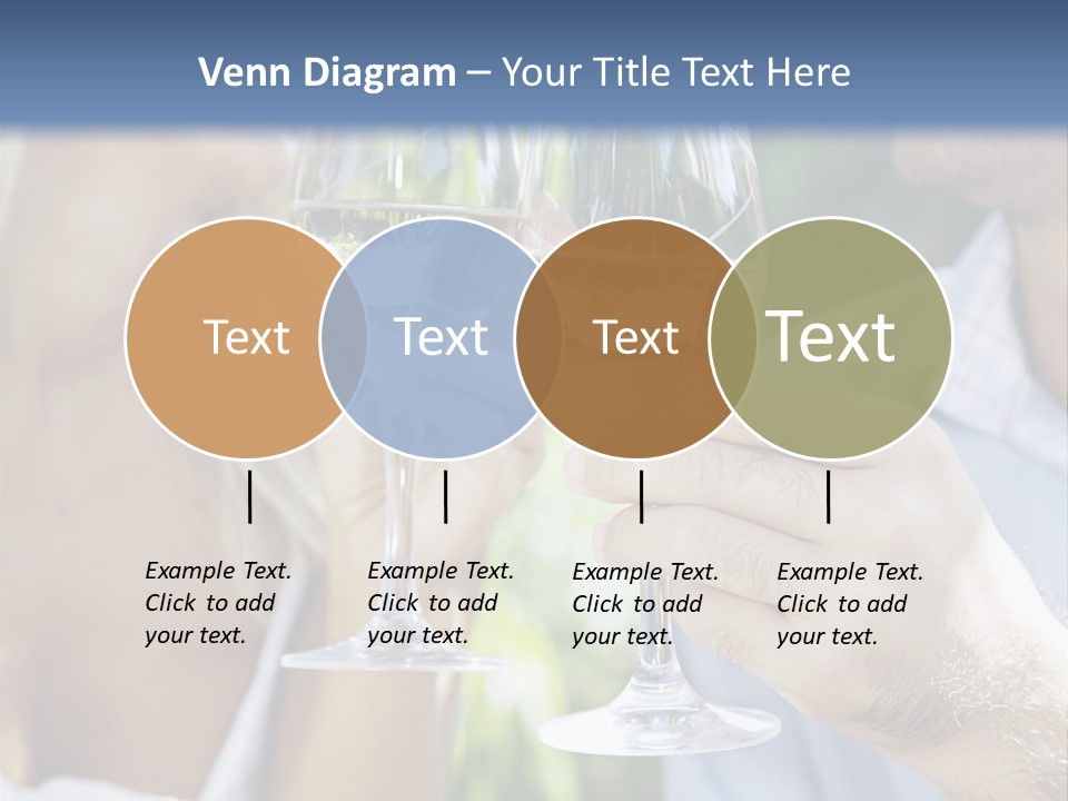 A Man And A Woman Holding Glasses Of Wine PowerPoint Template