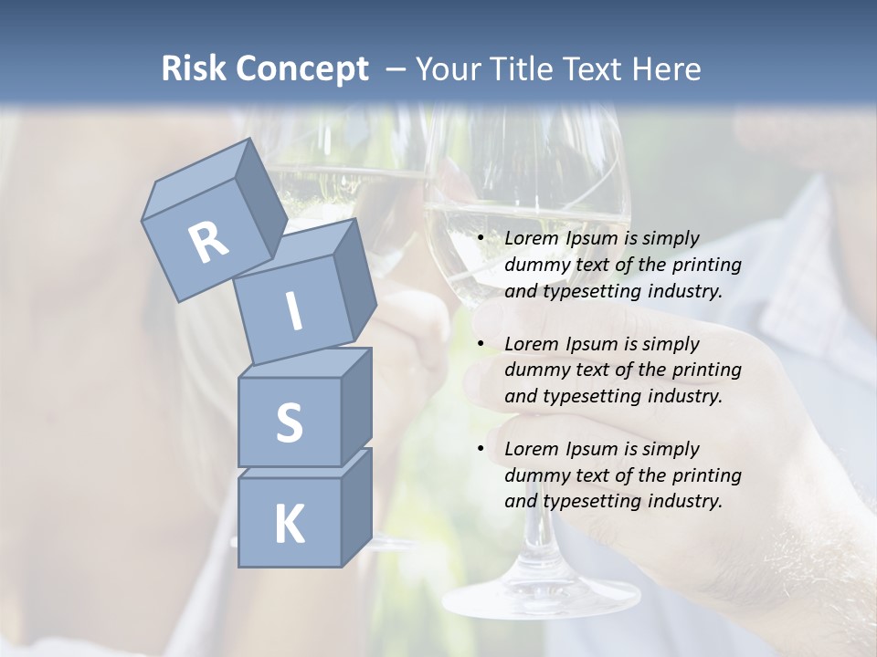 A Man And A Woman Holding Glasses Of Wine PowerPoint Template